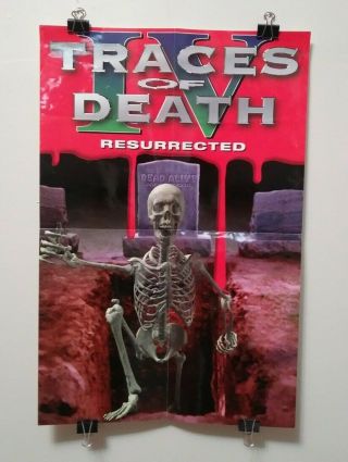 Traces Of Death Iv 4 Promotional Poster Vhs Deathumentary Video Faces