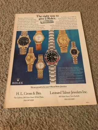 Vintage Rolex Oyster Perpetual Datejust Day - Date Gmt - Master Watch Print Ad