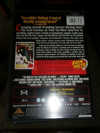 MIDNITE MOVIES: THE MONSTER THAT CHALLENGED THE WORLD - DVD - OPENED/NEVER WATCHED 2