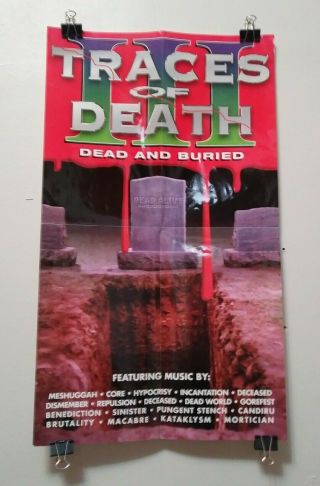 Traces Of Death Iii 3 Promotional Poster Vhs Deathumentary Video Faces
