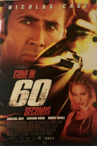 Gone In 60 Second 27 " X 40 " Ds/rolled Movie Poster 2000 - Nicolas Cage