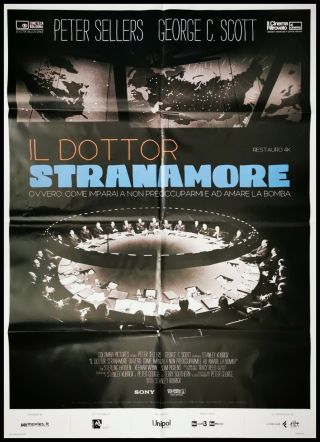 Dr Strangelove Movie Poster 39x55 " 2sh Italian Stanley Kubrick