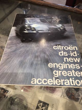 Citroen Ds Id Engines Vintage Sales Brochure 1965 English