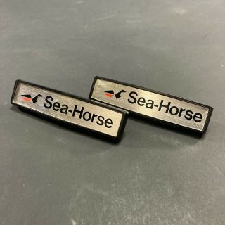 2x Vintage Johnson Evinrude Sea - Horse Outboard Motor Badge Decal No.  317691 