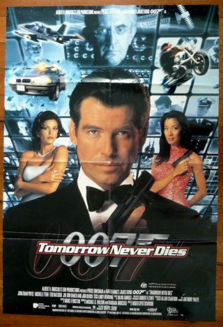 Tomorrow Never Dies 1997 Australian One Sheet Bond Movie Poster