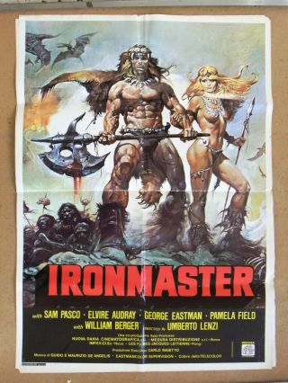 Ironmaster {sam Pasco} Lebanese 39x27 " Film Poster 80s