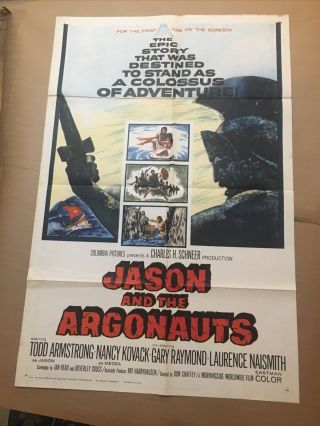 Jason And The Argonauts (1963) Release 1 - Sheet Movie Poster Harryhausen
