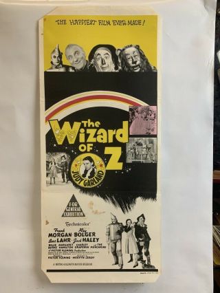 The Wizard Of Oz Australian Daybill Movie Poster 70s Reissue Fantasy Classic