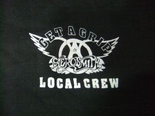 Vintage local crew aerosmith giant SHIRT SINGLE STICH ROCK TOUR band concert 2