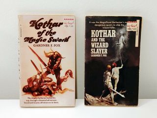 Kothar Of The Magic Sword,  Wizard Slayer Gardner F.  Fox 2 Vintage Paperbacks