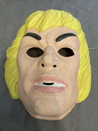 He - Man Costume Mask Pvc Vintage Masters Of The Universe Ben Cooper 1982