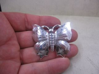 Vintage Sterling Silver 925 Butterfly Brooch Pin (14.  0 Grams) 31