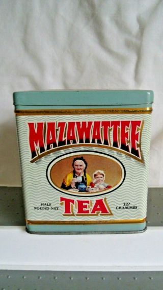 Vintage Mazawattee Tea Tin Caddy Container
