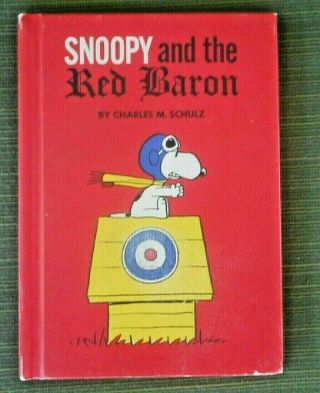 Vtg.  Snoopy And The Red Baron By Schultz - 1966 Hardcover Weekly Reader Ed.