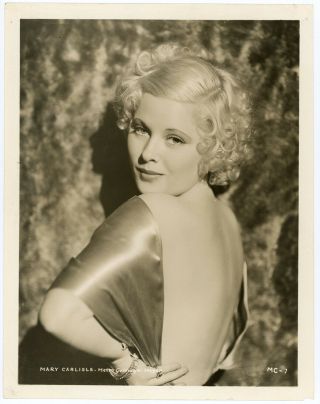 Seductive Pre - Code Blonde Mary Carlisle 1930s Risqué Glamour Photograph
