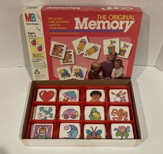Vintage 1986 The Memory Matching Game Complete - Red Tray 4664