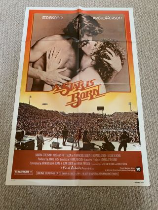 A Star Is Born Movie Poster 27x41 Barbra Streisand 1976 Film
