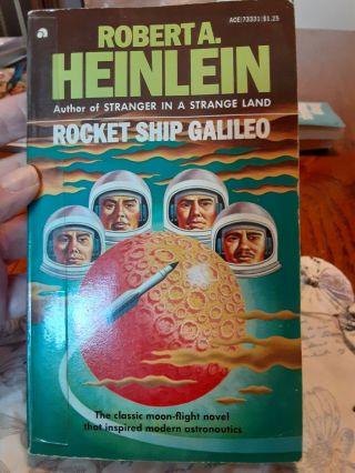 Rocket Ship Galileo Robert Heinlein 1970 Ace Vintage Sci Fi Pb Book