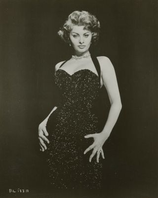 Elegant Italian Beauty Sophia Loren 1957 Sultry Bombshell Photograph 2