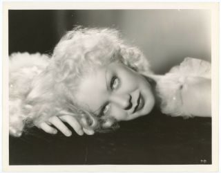 1930s Alice Faye Art Deco Otto Dyar Glamour Photograph Vampy Beauty