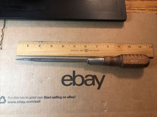 Vintage Irwin 800 6” Flathead Screwdriver Wood Handle Made In Usa 11” Overall