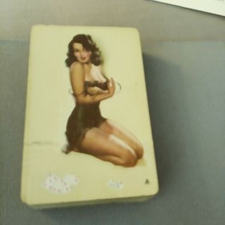 1950s Vintage Playing Cards Pin Up Risque Girl Back Art Photo No Nudity