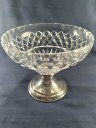Hawkes Sterling Silver And Crystal Bowl