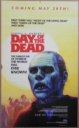 Day Of The Dead 1985 Video Poster George Romero Joe Pilato Lori Cardille
