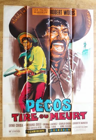 Pecos Cleans Up Western Mexico Large French Movie Poster 