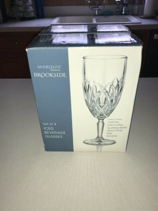 Marquis By Waterford Brookside Iced Beverage Water Glasses Set 4 150281