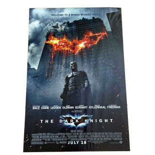 Batman The Dark Knight Movie Poster 27x40 Theater Double Sided Dc Comic