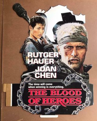 Blood Of Heroes 1989 Video Store Standee Rutger Hauer 3 - Side Nib Action Sci Fi