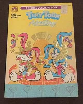 Vintage Tiny Toon Adventures Coloring Book Semi 1990 Warner Brothers Looney
