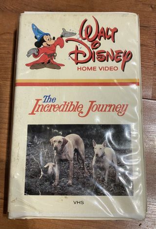 Vintage Walt Disney Home Video The Incredible Journey Vhs Movie 1984