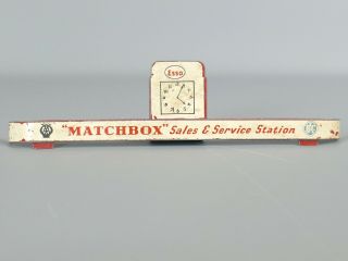 Rare Vintage Matchbox Sales And Service Station Metal Banner Esso |165