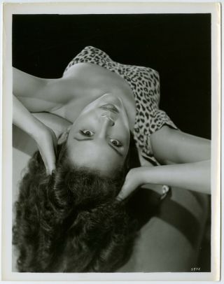 1950 Bridget Carr Sensuous Wild Cat Glamour Pin - Up Portrait Photograph