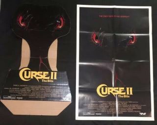 Curse Ii The Bite (1989) Vintage Horror Movie Video Store Vhs Standee & Poster