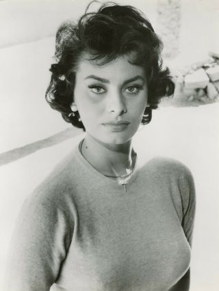 Sensual Italian Beauty Sophia Loren 1957 Sultry Bombshell Photograph 2