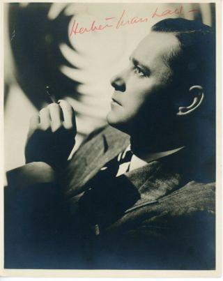 Vintage Photo - 1 - Herbert Marshall - Hand Signed Portrait