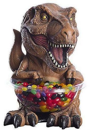 Jurassic World Süßigkeiten Halter T - Rex Figur 37cm Candy Bowl Holder Halloween