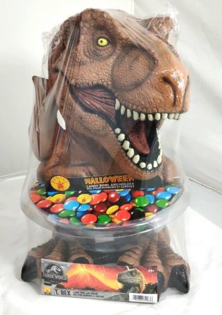 Jurassic World Süßigkeiten Halter T - Rex Figur 37cm Candy Bowl Holder Halloween 3