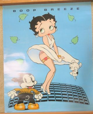 Vintage Betty Boop Poster 1987,  22 " X 28 ",  " Boop Breeze 