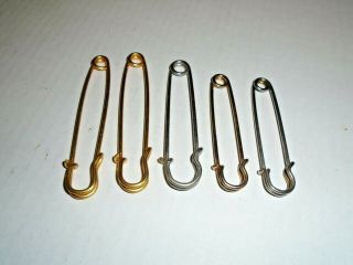 Five (5) Vintage Military Laundry Blanket Horse Safety Pin.