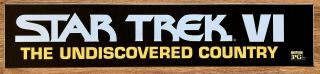 ✨ Star Trek Vi: The Undiscovered Country - Movie Theater Mylar / Poster - 5x25