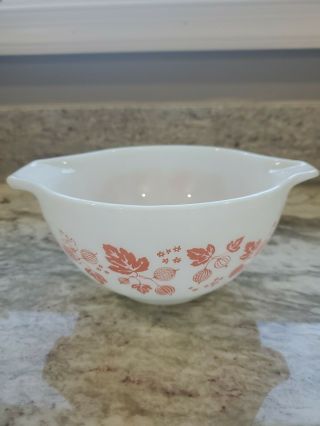 Vintage Pyrex Pink And White Gooseberry 441/1.  5 Pint Cinderella Mixing Bowl