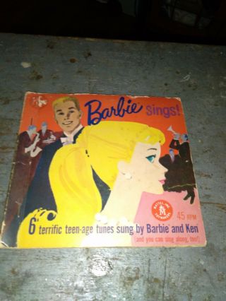 Vintage 1961 Mattel 3ct 45rpm Record Barbie Sings Records - A Definite Must Have