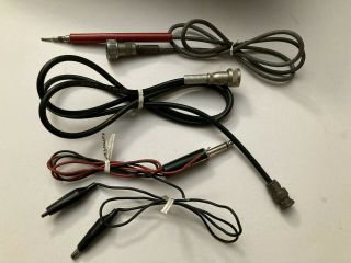 Vintage Various Leads Cable Probe Alligator Clips Electronics Radio Testing