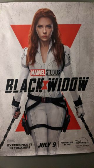 Black Widow Scarlett Johansson Bus Stop Shelter Poster 6 Feet By 4 Feet