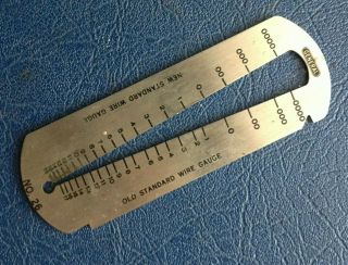 Vintage Pocket " General " 26 Standard Screw Gauge Stainless Made In Usa