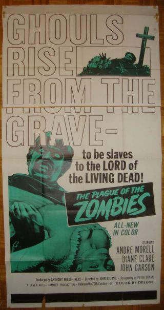 The Plague Of The Zombies - John Gilling - Horror - Hammer - Undead - 3sh (41x81 Inch)